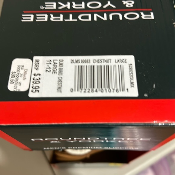 COPY - NIB Roundtree Men’s Premium Slippers Chestnut  size L 11-12 Indoor/Ou… - Picture 5 of 5